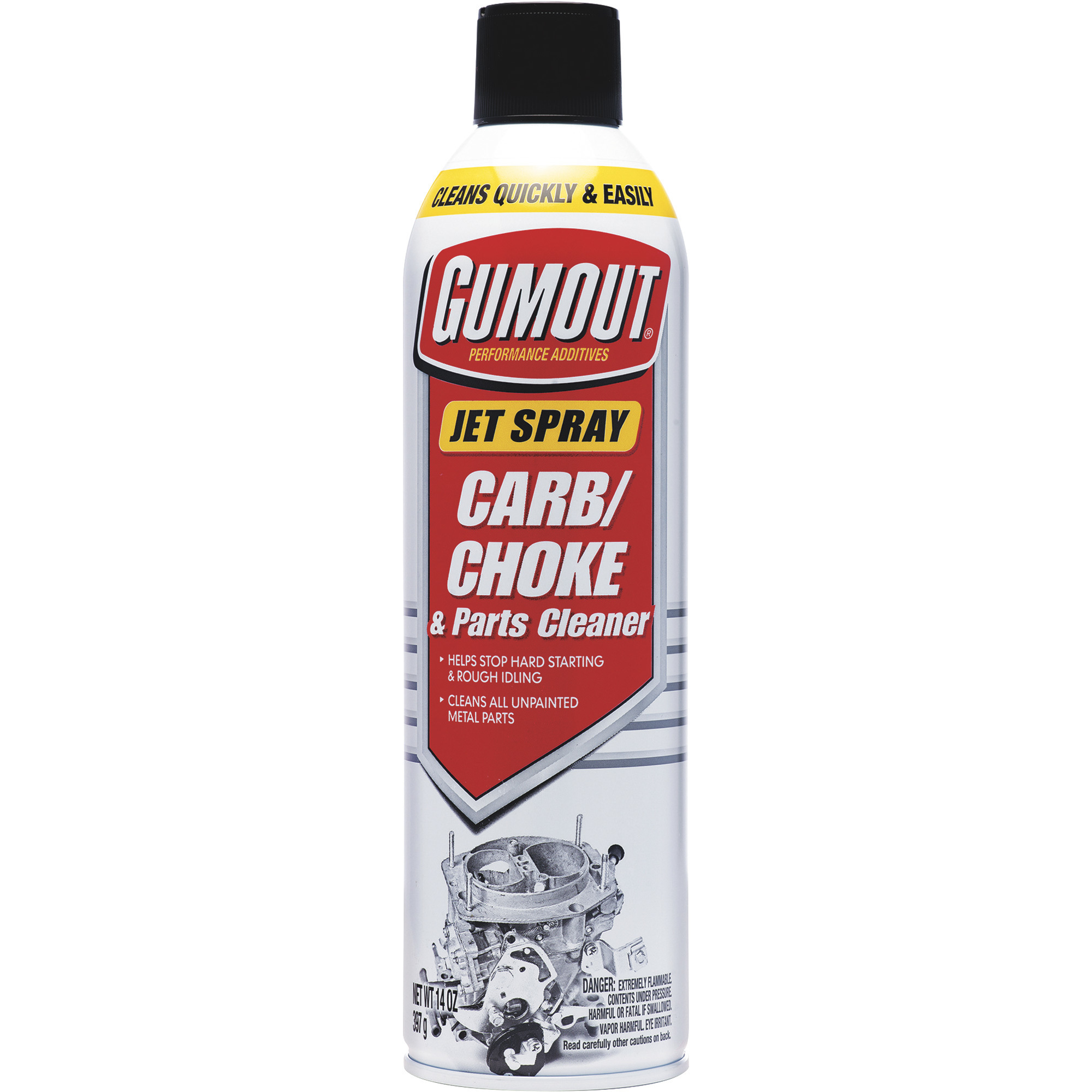 ADS Gumout Jet Spray Carburator, Choke Valve Parts Cleaner, 14oz., Model# 800002331